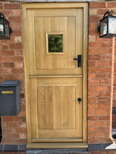 Solid oak external stable door - oak,